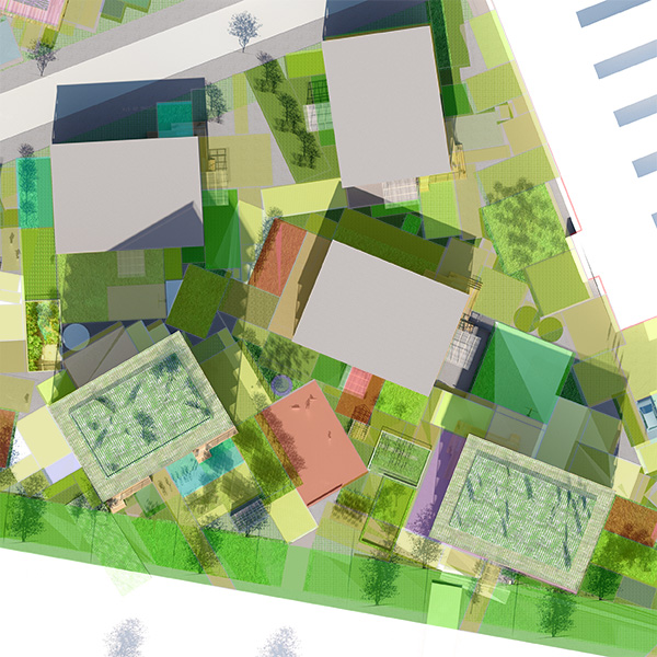 Bertelsen & Scheving - Små haver som pixels i et billede - Nybyggeri